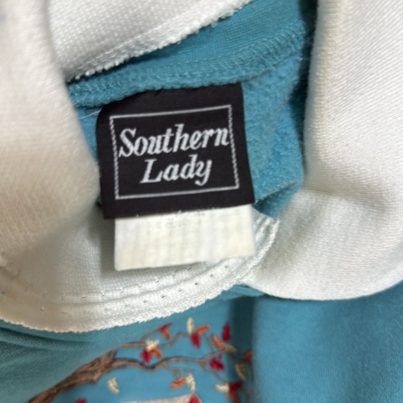 Vintage Grandma Fall Embroidered Collared Crew‎ Neck Sweatshirt Grannycore XL - Picture 6 of 13